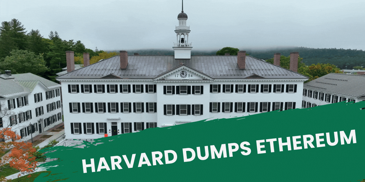 Harvard Dumps Ethereum