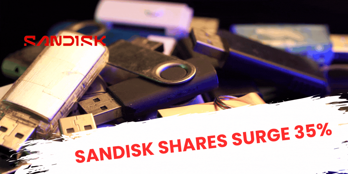 Sandisk Shares Surge 35%