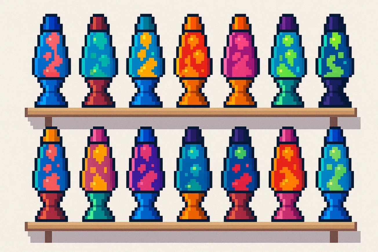 Un mur de lampes à lave pour la sécurité