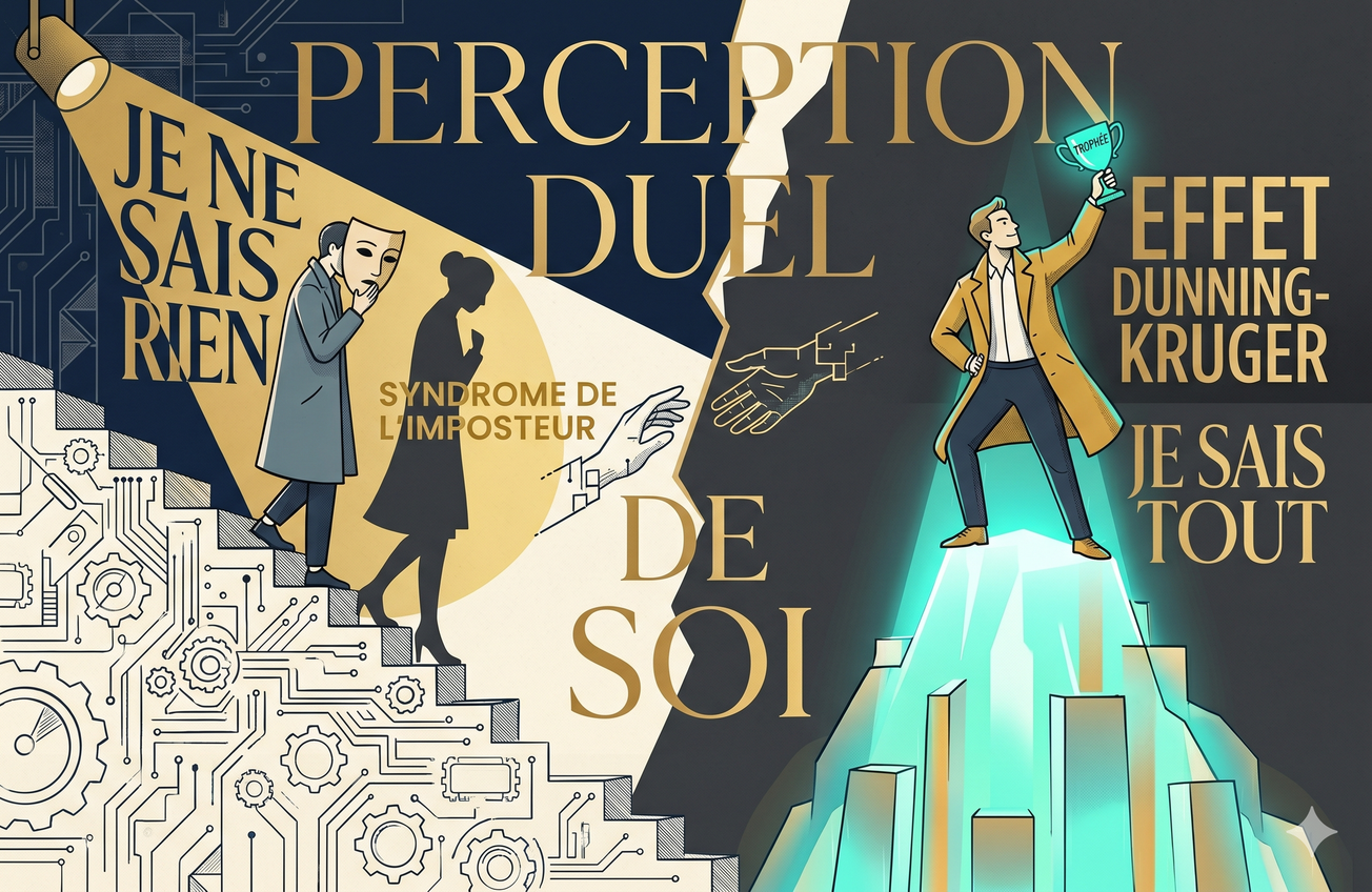 Syndrome de l’imposteur vs effet Dunning-Kruger : le duel de la perception