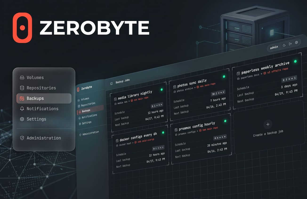 Zerobyte, un petit nouveau des systèmes de backup