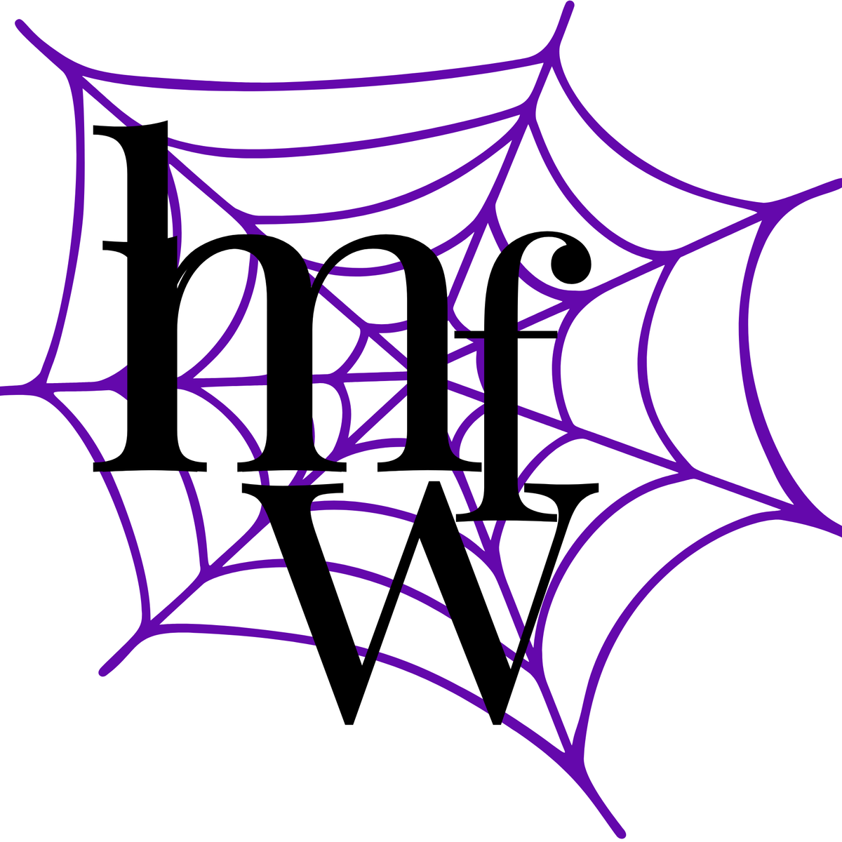 purple web with black letters mhfw