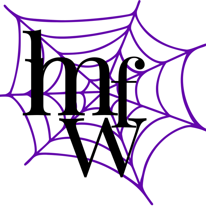 purple web with black letters mhfw