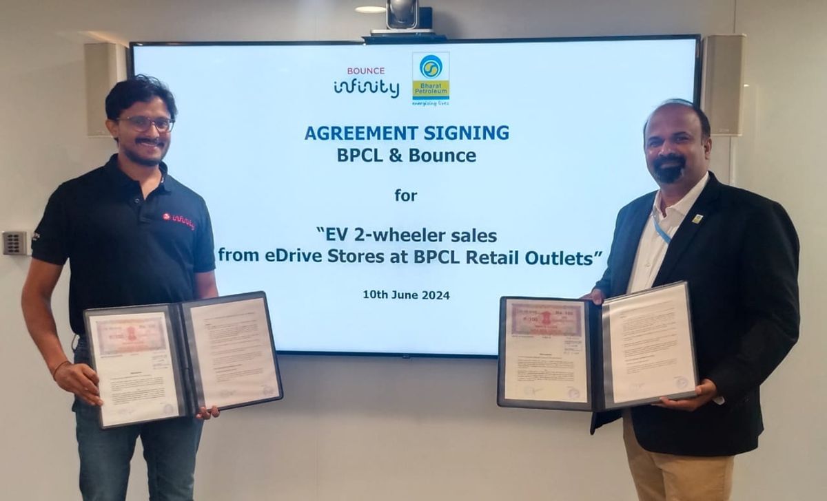 BPCL Partners with Bounce Infinity to Launch eDrive Stores