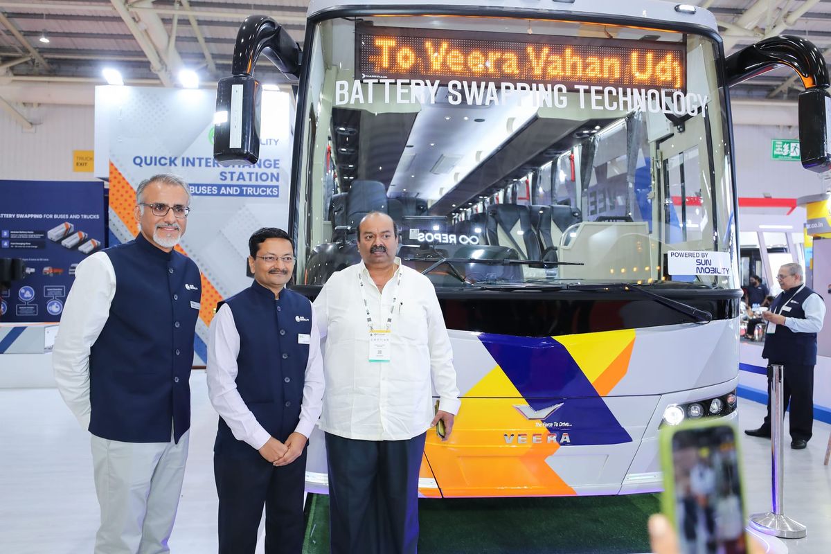 SUN Mobility with Veera Vahana  first modular battery swapping technology for HEVs