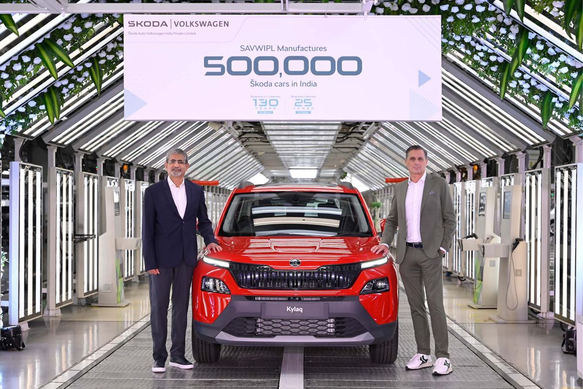 Škoda Auto Volkswagen India rolls out 500,000th Škoda car in India