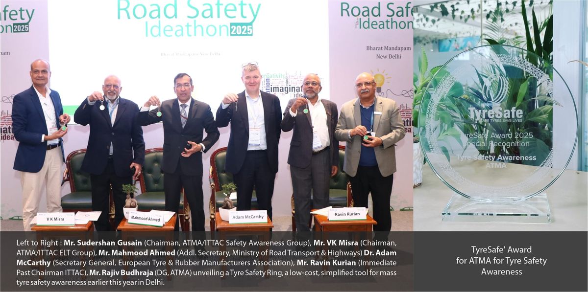 ATMA Receives International Honour for Tyre Safety Awareness