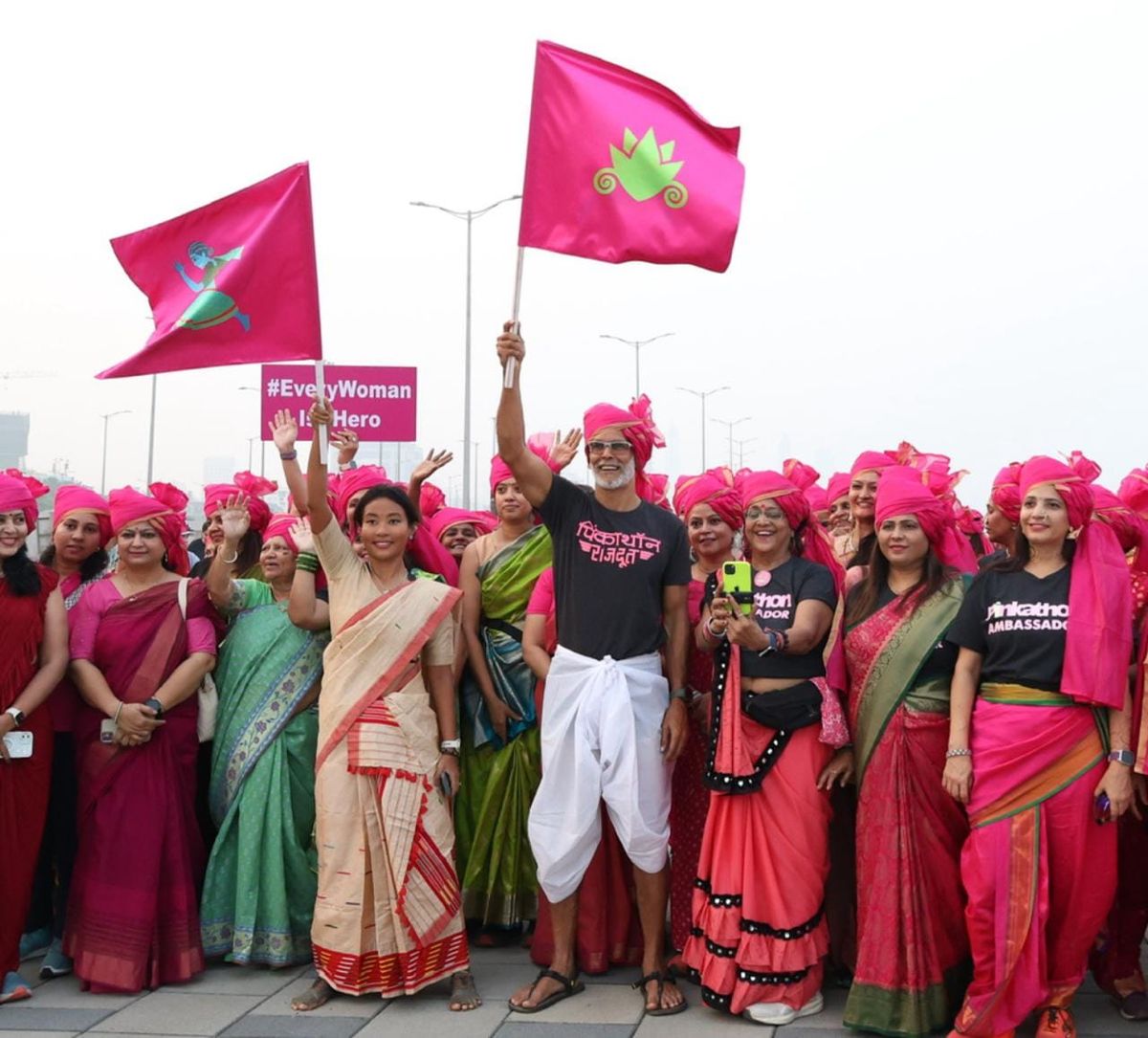 Zydus Pinkathon celebrates with Diwali Pahat Saree Run