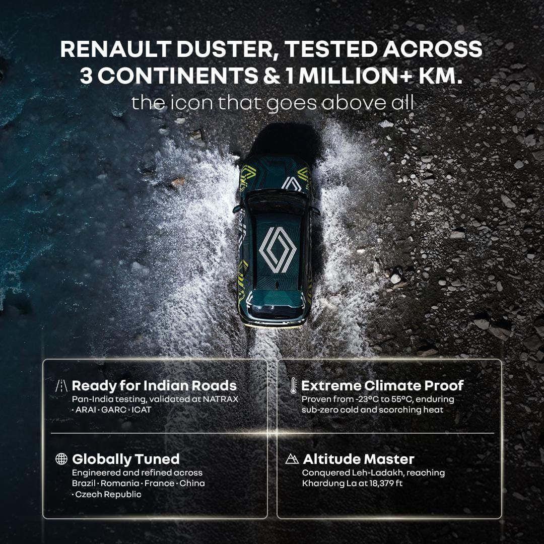 New Renault Duster tested for more than 1 mn. km