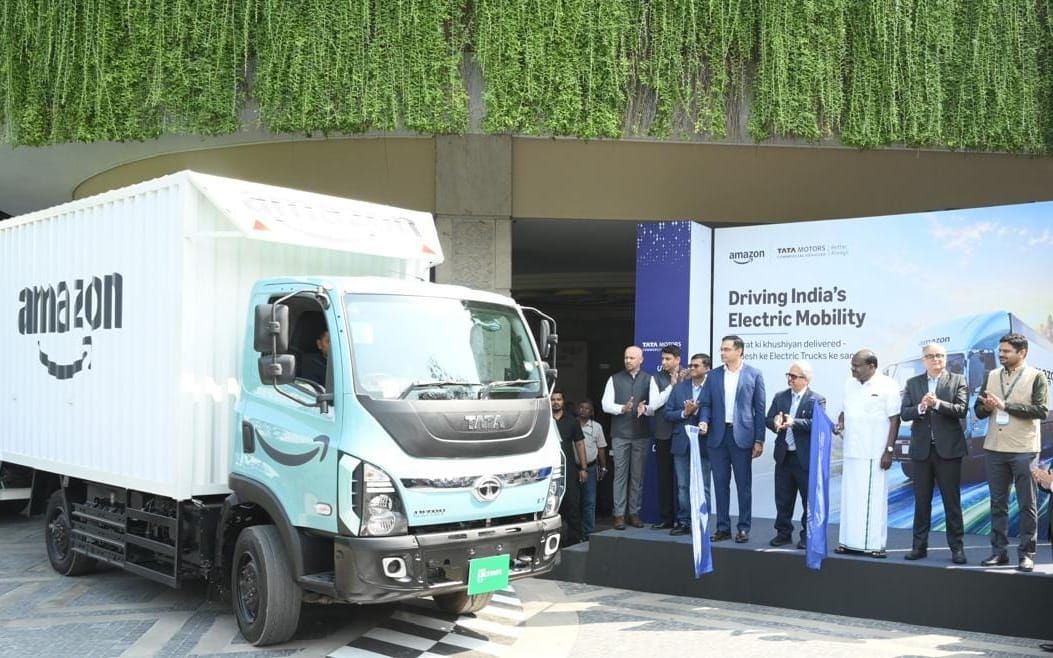 Amazon and Tata Motors plan 3,000 electric trucks for India's freight network