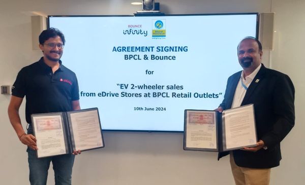 BPCL Partners with Bounce Infinity to Launch eDrive Stores