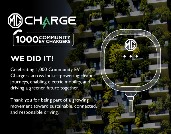 JSW MG Motor India becomes the first OEM to install 1,000 EV chargers