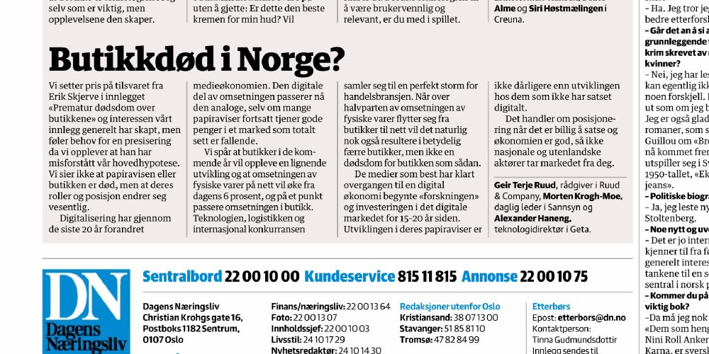 Butikkdød i Norge?