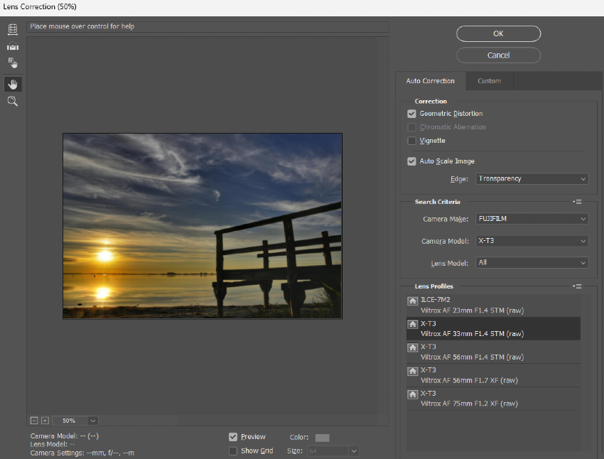 Lens Distortion Removal