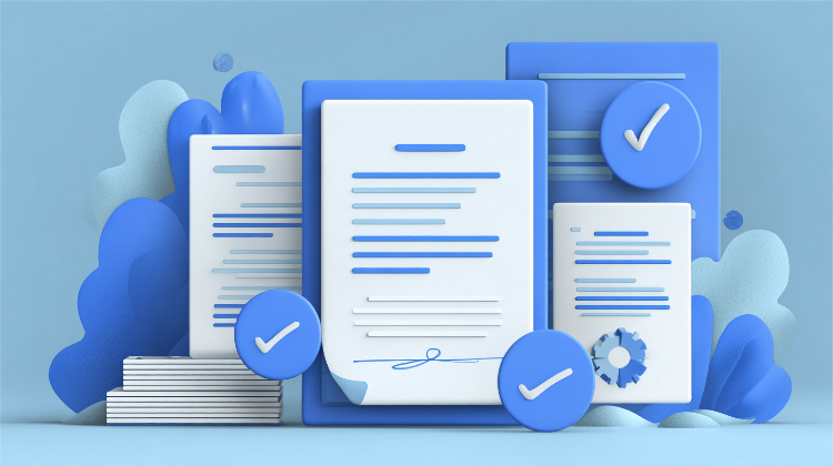 Infographic showing digital art licensing agreement types with exclusive vs non-exclusive badges, royalty percentage symbols, and contract documents in professional layout