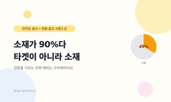 소재가 90%다 — 타겟이 아니라 크리에이티브가 전환을 가른다