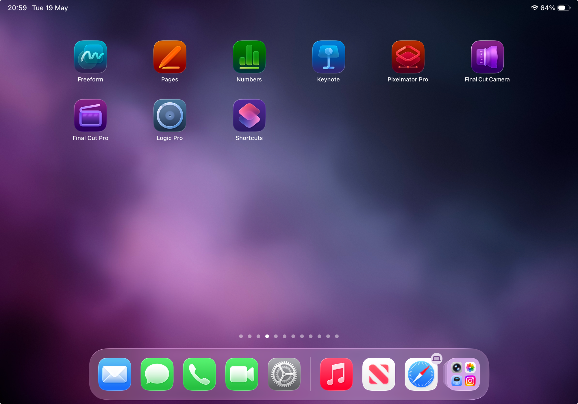 The Settings app on iPadOS.