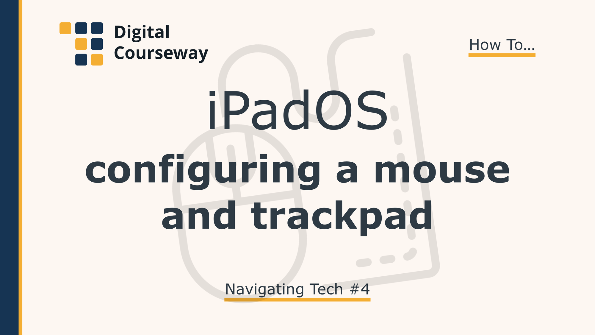 iPadOS: Configuring a Mouse and Trackpad