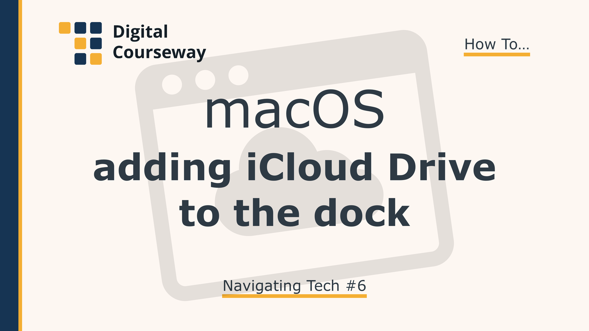 macOS: Adding iCloud Drive to the Dock
