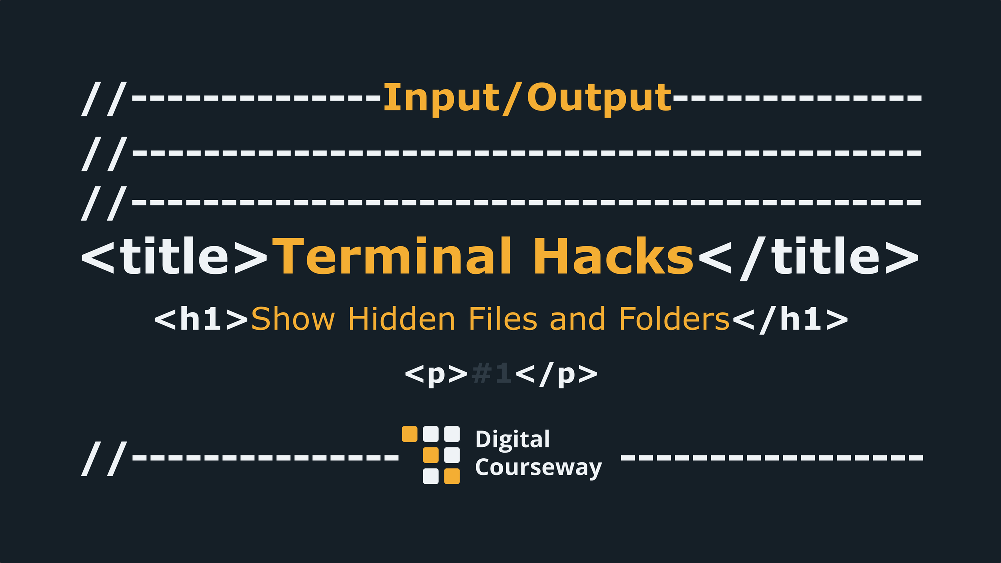 Terminal Hacks - Show Hidden Files and Folders