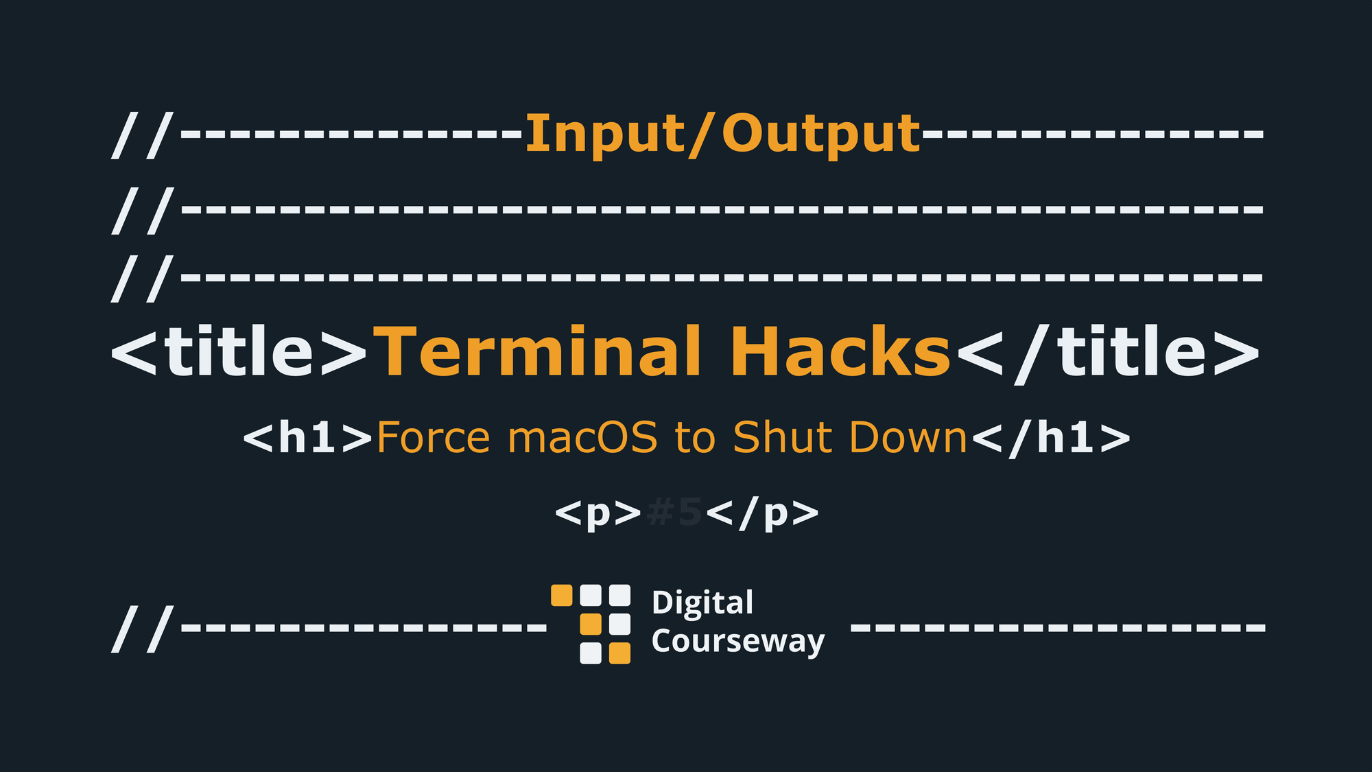 Terminal Hacks - Force macOS to Shut Down