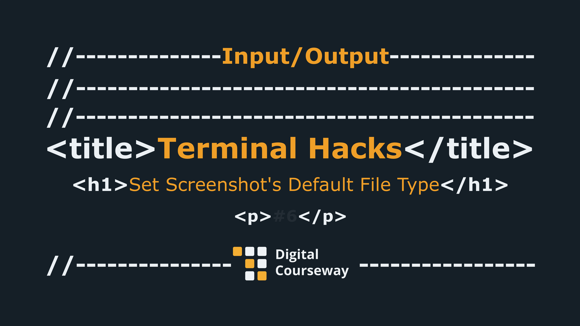 Terminal Hacks - Set Screenshot's Default File Type