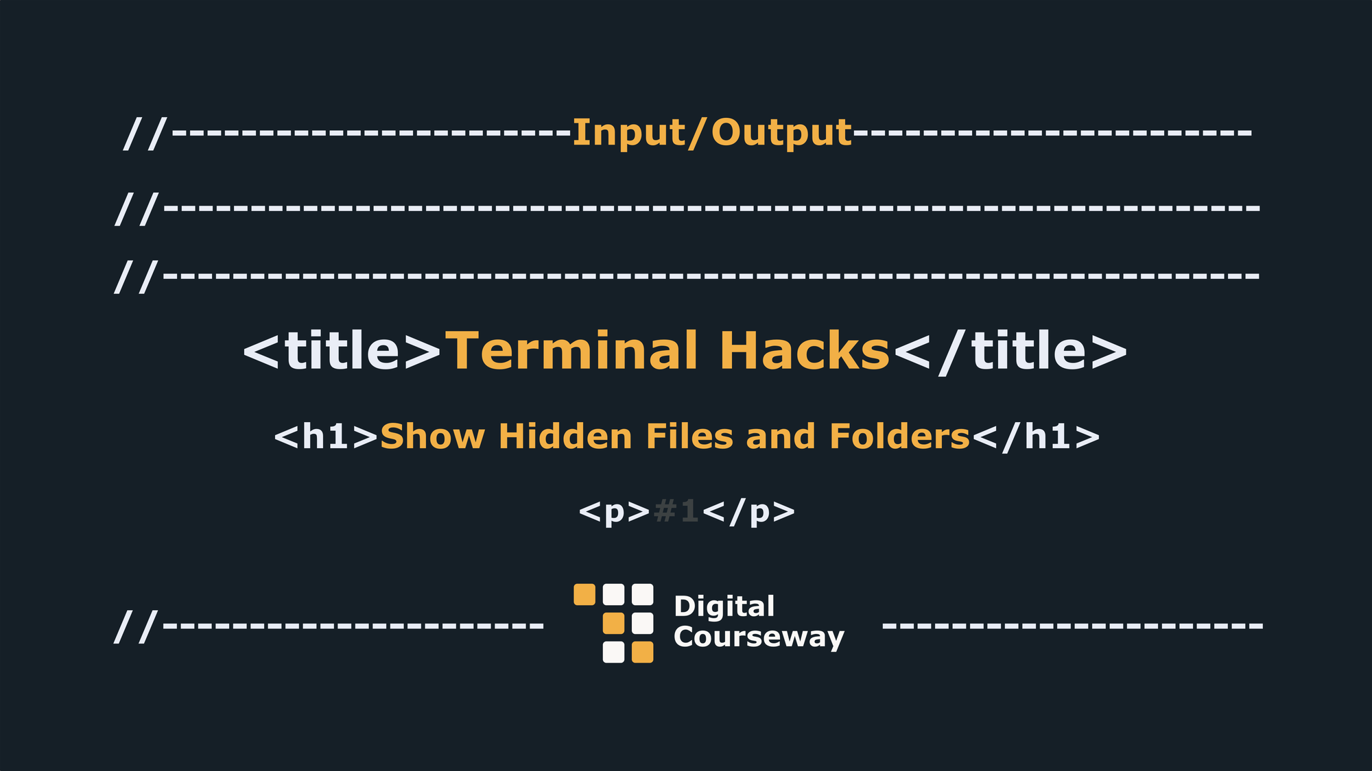 Terminal Hacks - Show Hidden Files and Folders