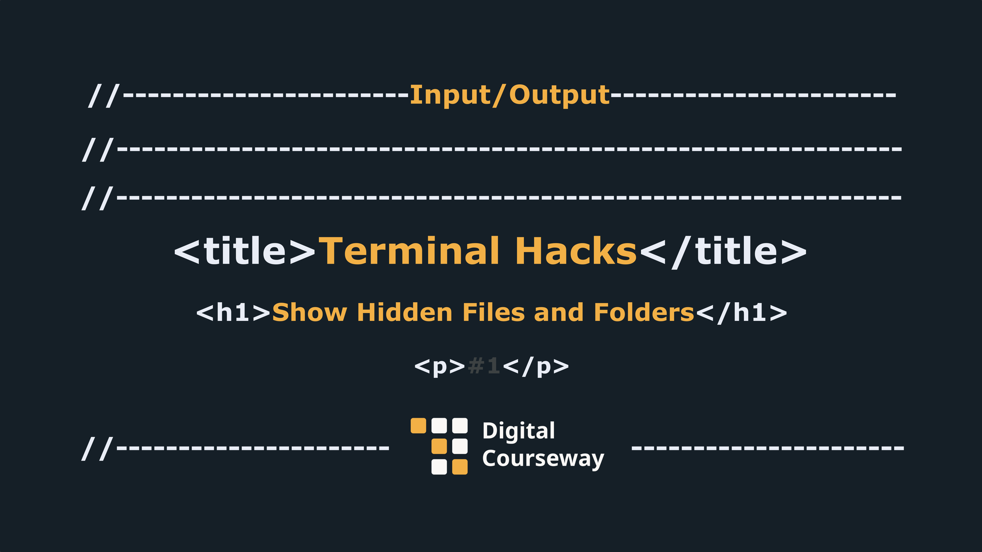 Terminal Hacks - Show Hidden Files and Folders