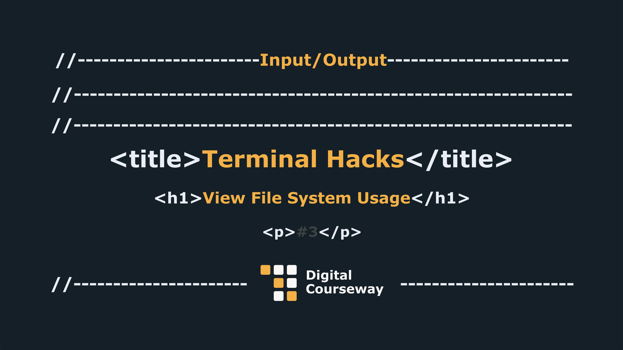 Terminal Hacks - View File System Usage