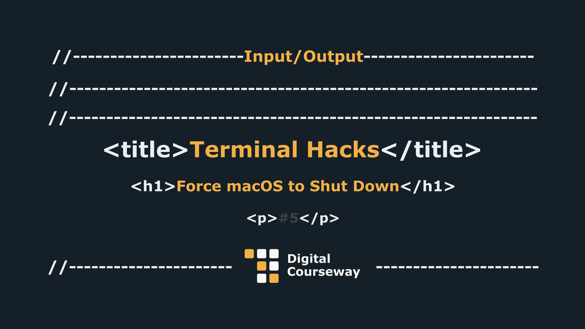 Terminal Hacks - Force macOS to Shut Down