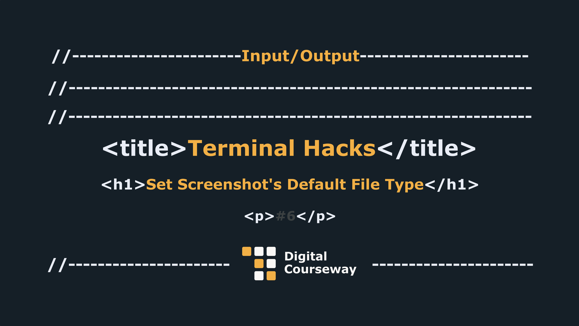 Terminal Hacks - Set Screenshot's Default File Type