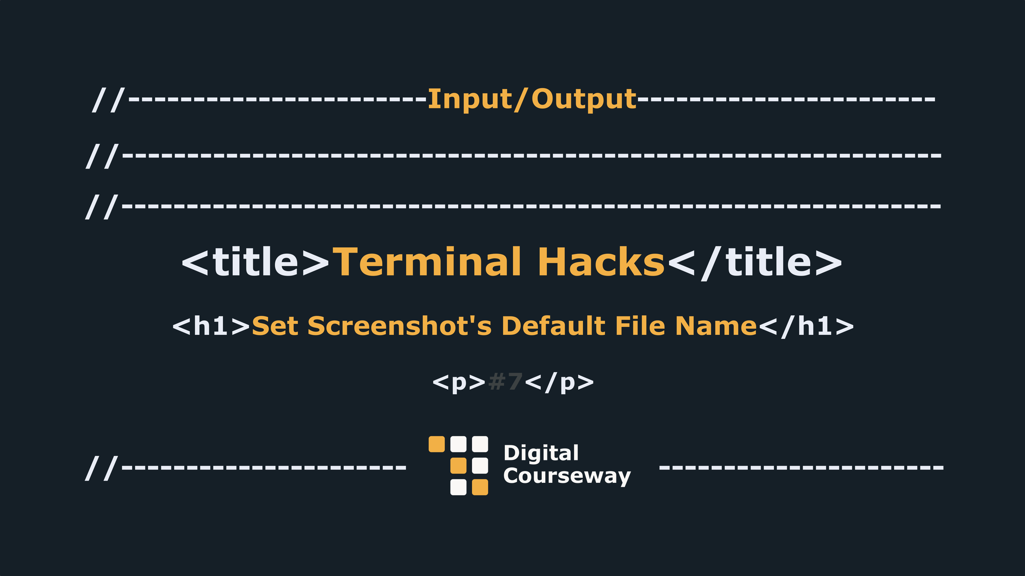 Terminal Hacks - Set Screenshot's Default File Name