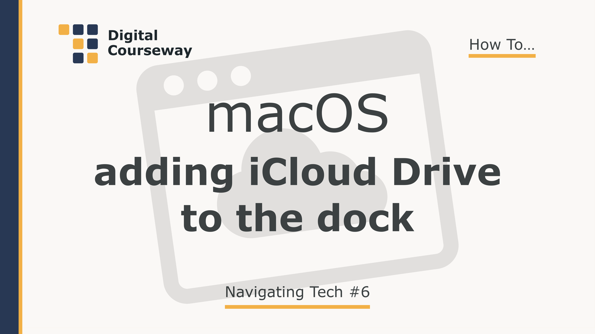 macOS: Adding iCloud Drive to the Dock