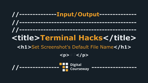 Terminal Hacks - Set Screenshot's Default File Name