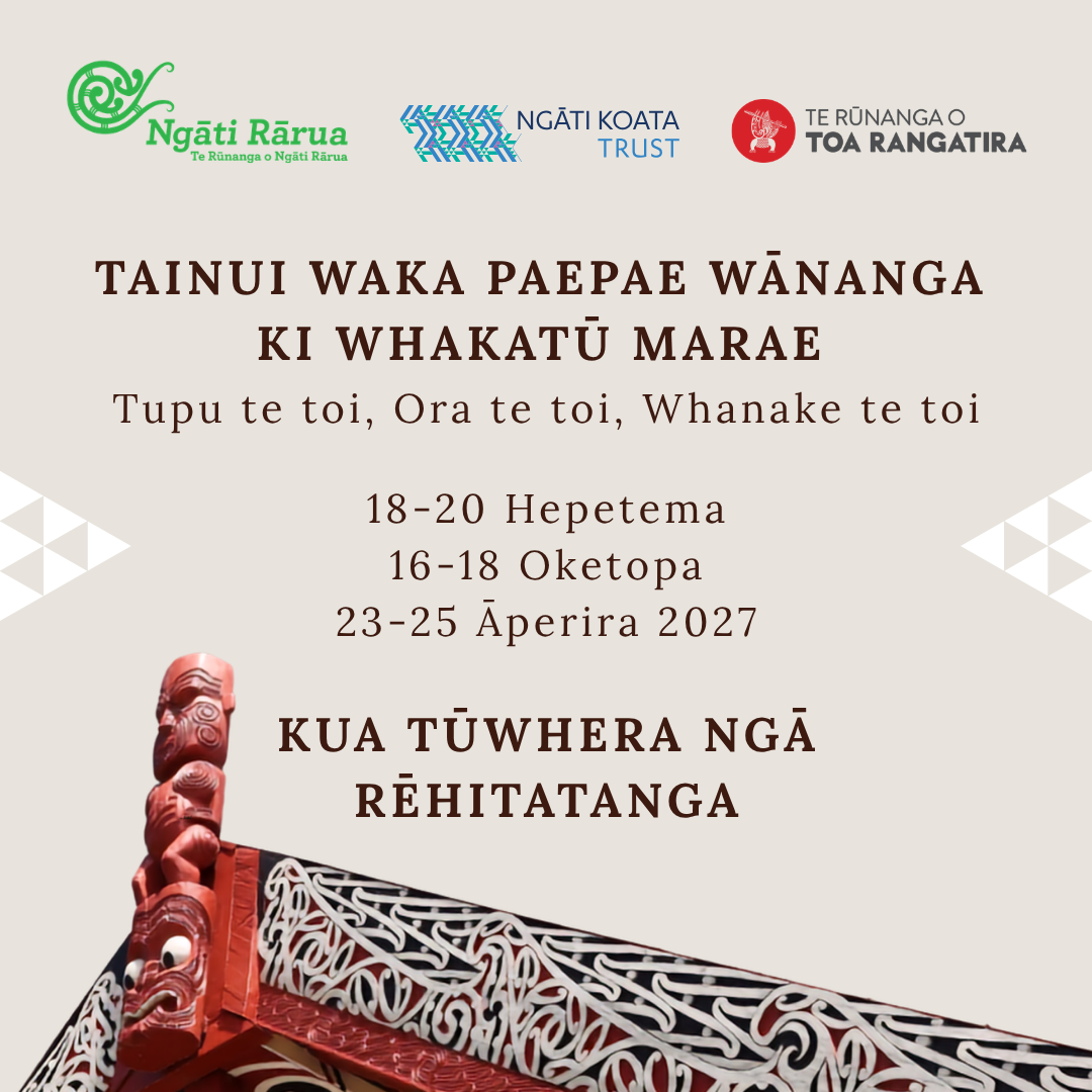 Tainui Waka, Paepae wānanga 2026-2027 - Whakatū Marae