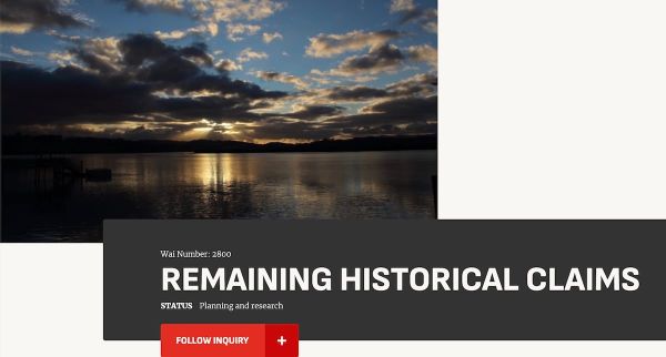 Wai 2800: Inquiry into Remaining Historical Claims