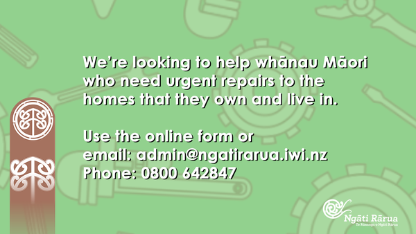 Housing repairs on offer to whānau Māori