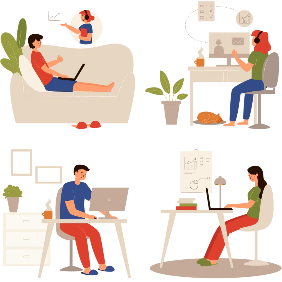 async communication means working remotely without the need for remote employees to be working together at the same time