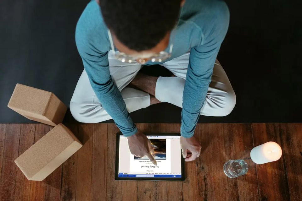 person engaged in remote work