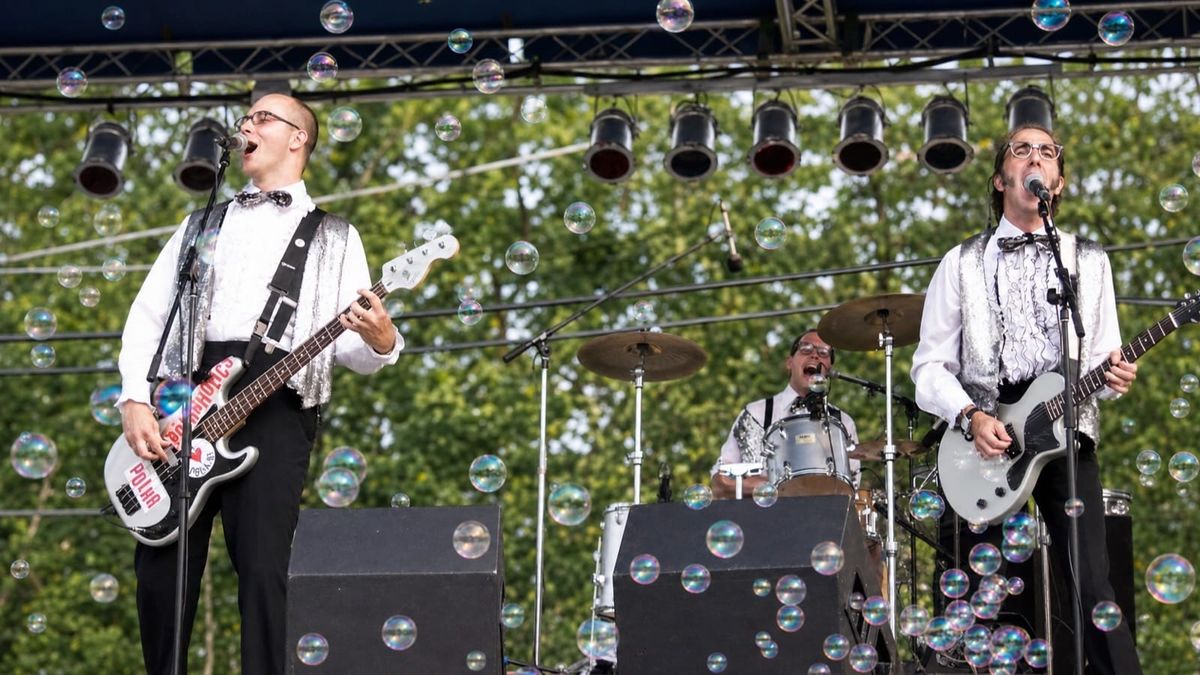 The Polkaholics perform on the Ethnic Stage at the 2004 On the Waterfront Festival in Rockford, Illinois. (Photo by Scott P. Richert)