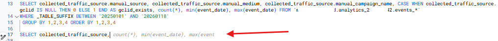 Smart autocomplete in SQL editor powered by Gemini in BigQuery