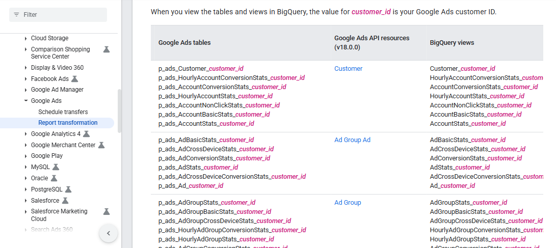 Advanced ways to operate the Google Ads Data Transfer