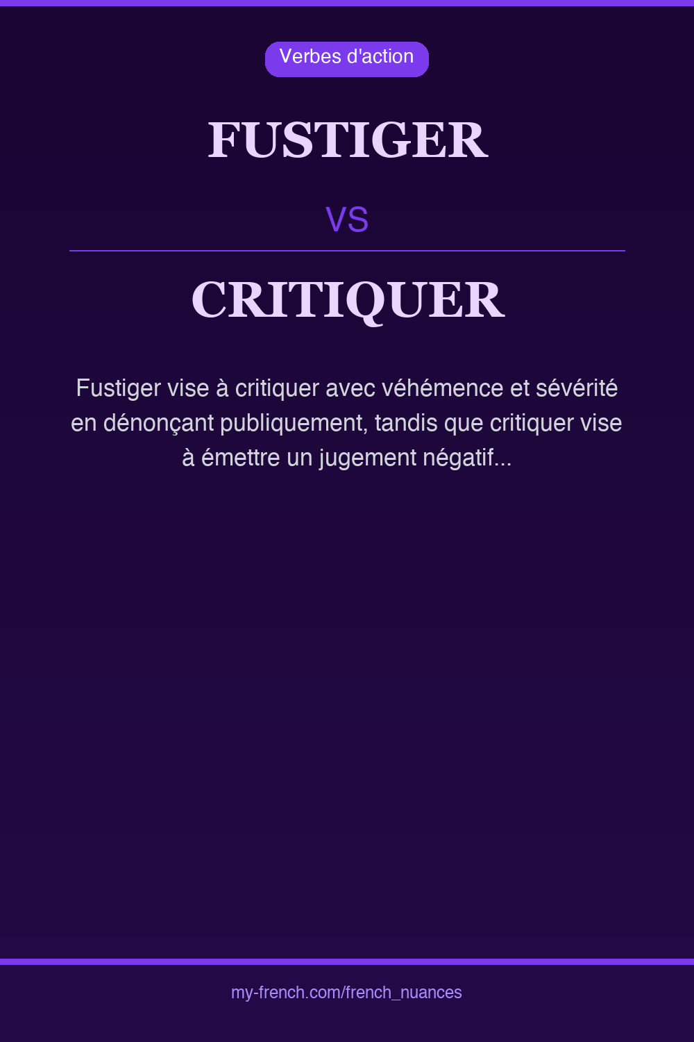 Nuance : fustiger vs critiquer
