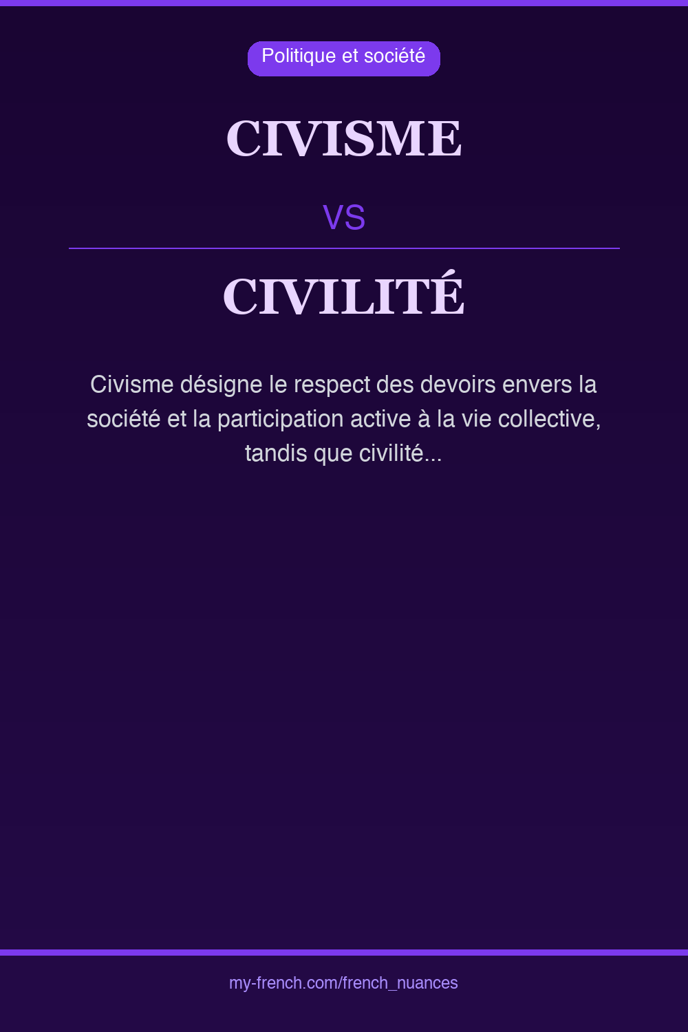 Nuance : civisme vs civilité