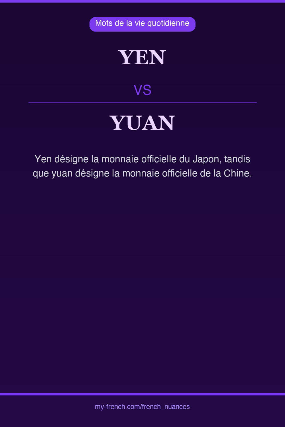 Nuance : yen vs yuan