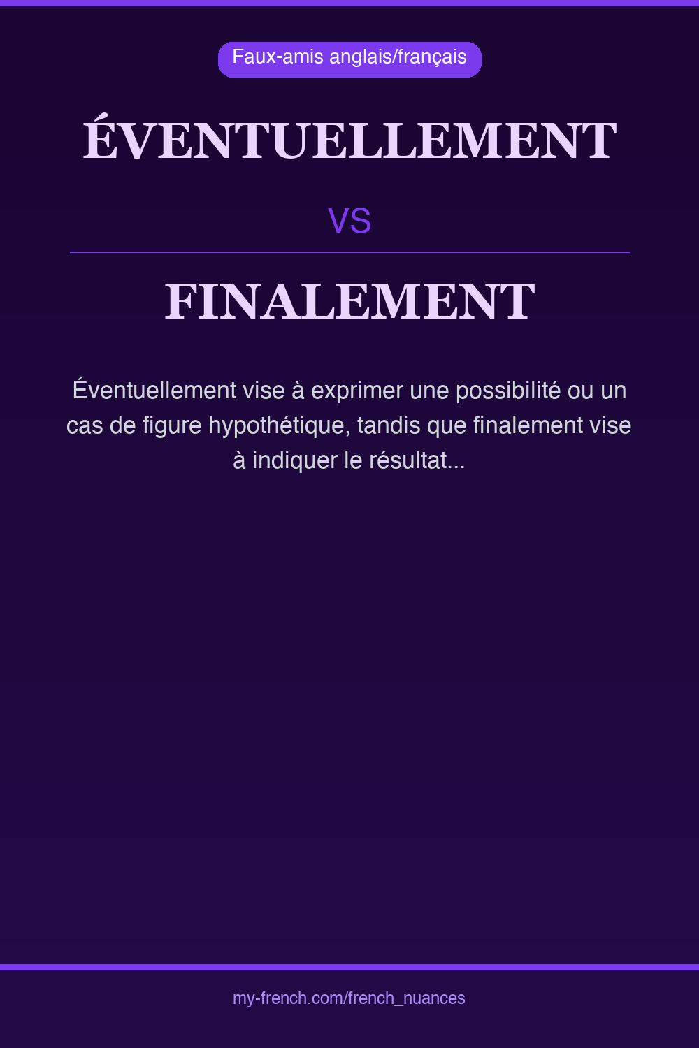 Nuance : éventuellement vs finalement