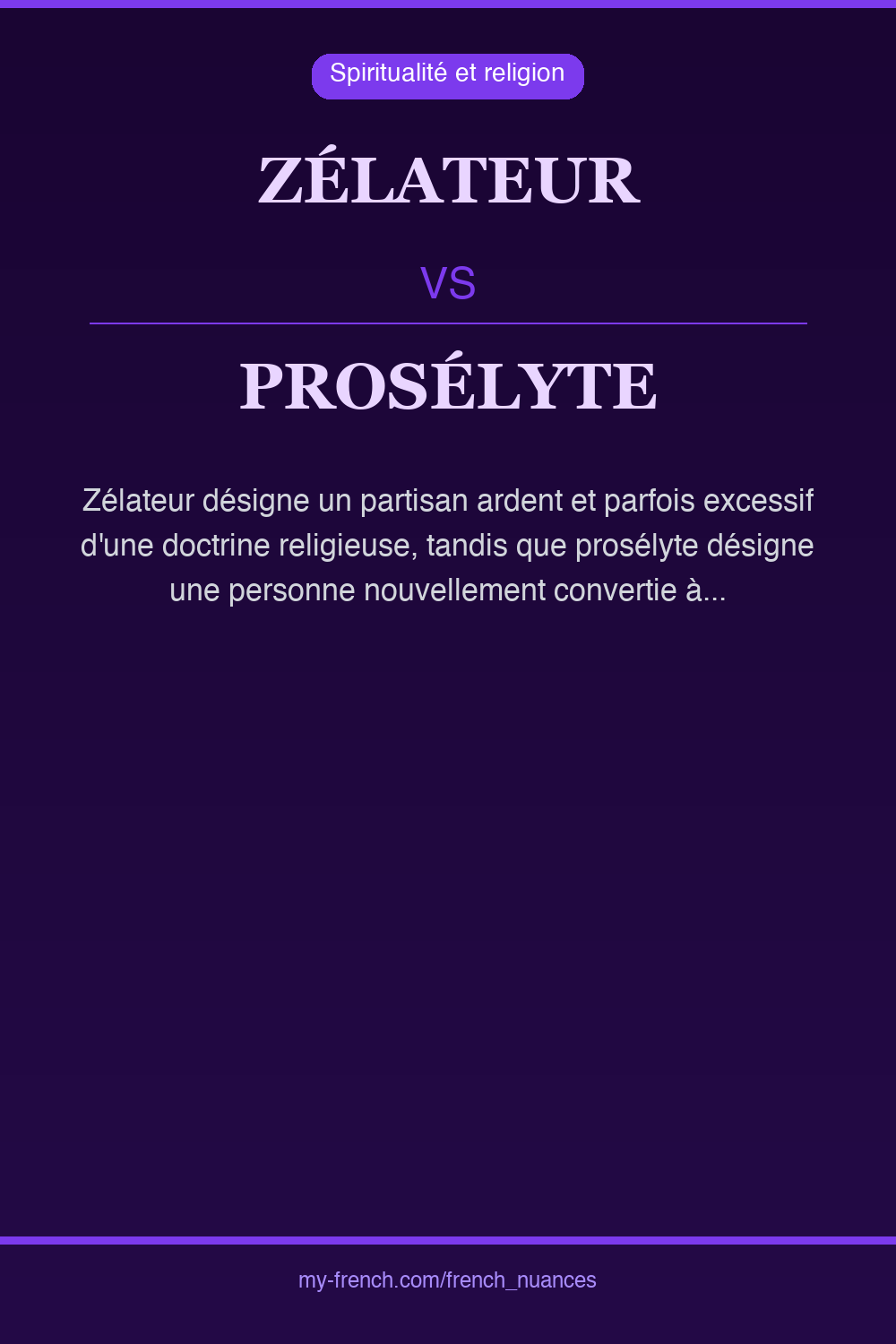Nuance : zélateur vs prosélyte
