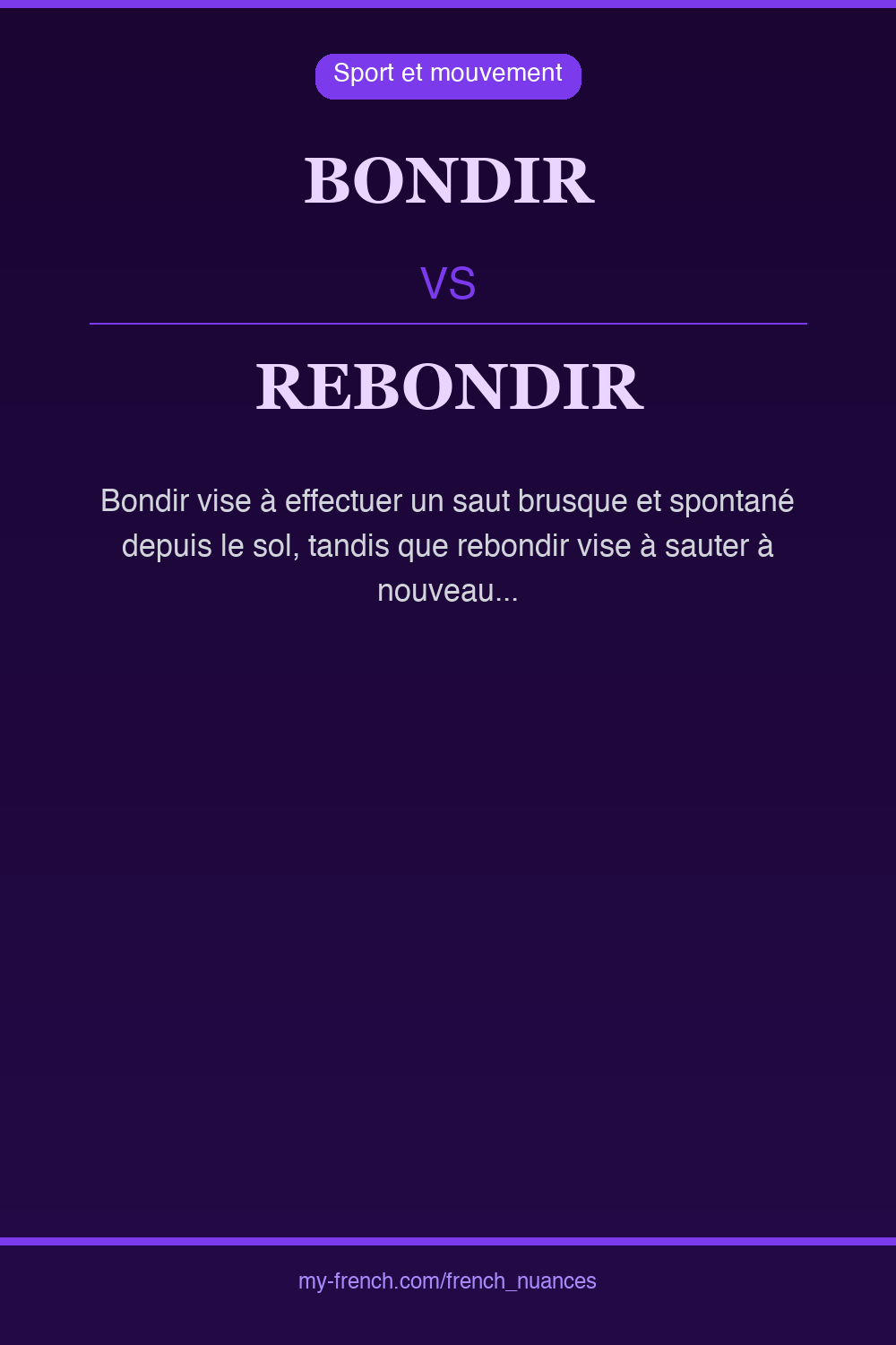 Nuance : bondir vs rebondir