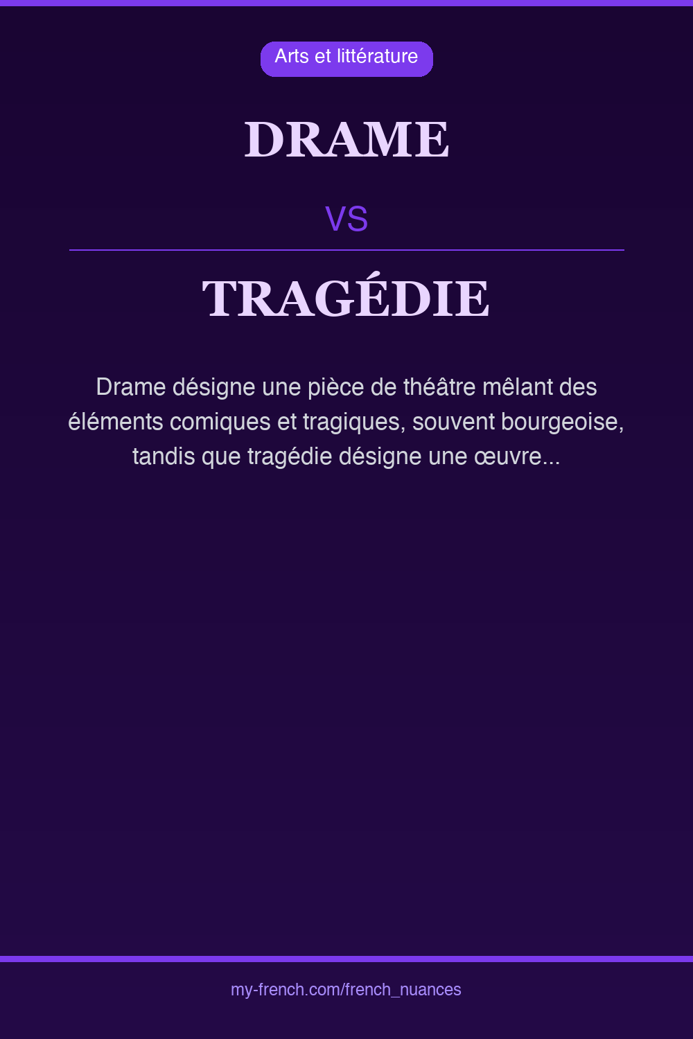 Nuance : drame vs tragédie