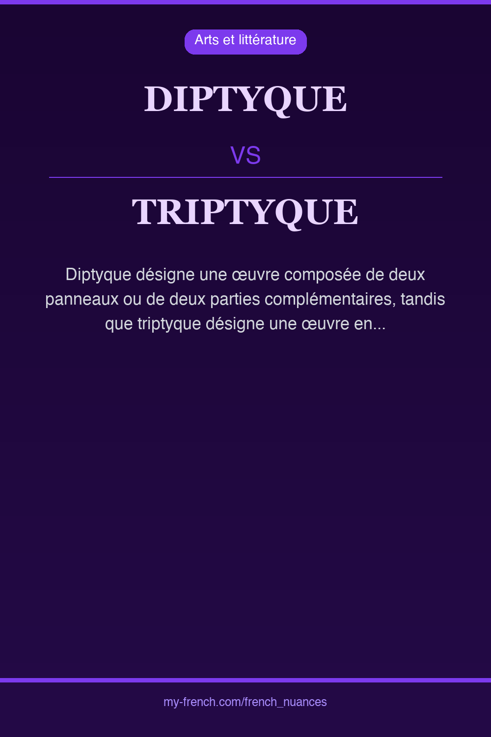 Nuance : diptyque vs triptyque